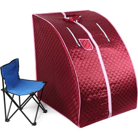 Sauna infrarouge pliable portable – 1000W – 10 niveaux de température – Tissu imperméable et isolant – Accessoires inclus – Jeobest (1/5)