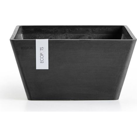 Ecopots Berlin 30 Blumentopf - L 31,2 cm x B 31,2 cm x H 15,7 cm - Innen- und Außenbereich