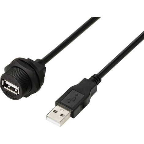 Cavo USB 2.0 con presa USB-a su spina IP67 USB-a, 0,5 m. TC-E13T-FU2-PWF/MU2-NWA-0.5PV-S Cavo in plastica impermeabile