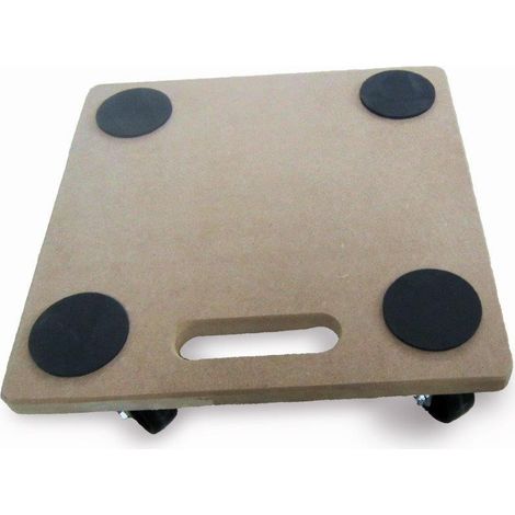PEDANA QUADRA 30X30CM CON 4 RUOTE PIVOTTANTI MAX 150 KG