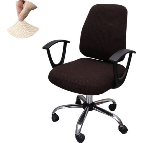 Bürostuhlbezug (zweiteilig) Computerstuhlbezug Elastischer Jacquardbezug Drehstuhlbezug Waschbarer Bürostuhlbezug Drehbarer Computerstuhlbezug (S (1/5)