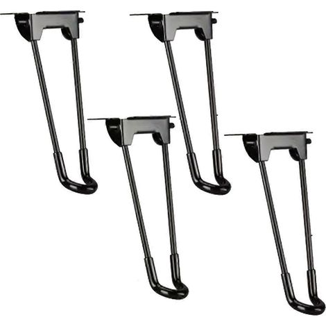 Stück Metall-Möbelbeine, 18,5 cm, abnehmbar und klappbar – Schwarz (1/5)