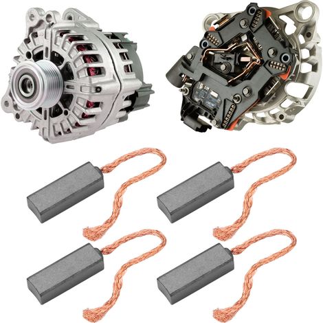 Kit de balais réglables compatible avec les alternateurs Valeo PX602, PX60, 092950, 300722, 92950 (OE : 16770206) (4 pièces par paquet) (1/5)