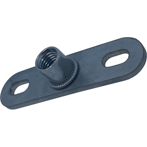 Rectangular Bossed Base Plate (M8) for Munsen Type Pipe Clamps T304 Stainless Steel