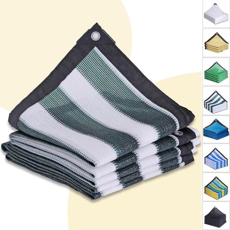 Rete Ombreggiante Anti-UV con Occhielli Metallici, 90% di Ombra – per Giardino, Serra, Pergola, Terrazzo – Verde, 2 x 2 m (1/5)