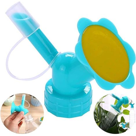 Arrosoir 2 en 1, vase d'arrosage, bouilloire, pommeau de douche, outils de jardin, arrosoirs pour bouteilles d'eau, outil pour arbres, accessoire pour plantes en pot, bleu