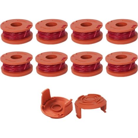 10 Pcs Fil Coupe Bordure Compatible avec Coupe Bordure WORX,Ø 1,65mm & 3m Bobine Fil Coupe Bordure,Ligne de Bobine de Coupe de Remplacement (1/4)