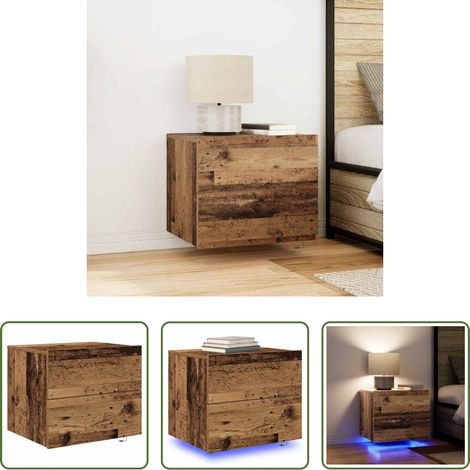 Rangement chambre -  Cabinet de chevet Bois ancien 50 x 39 x 41 cm Bois d'ingénierie (1/5)