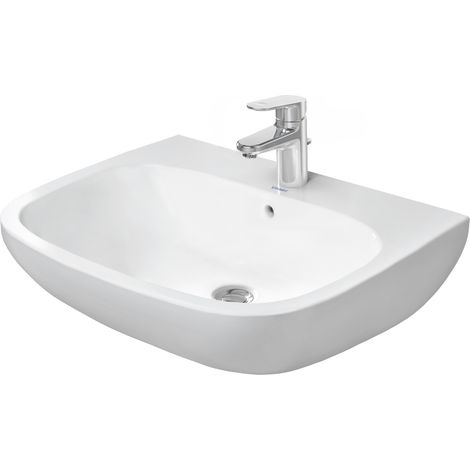 Duravit D-Code lavabo, avec trou pour robinet, avec trop-plein,