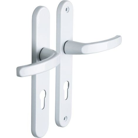 ALPERTEC 2 poignees de porte Baltic/beverly trou de cylindre ALPERTEC, aluminium entraxe 195 mm