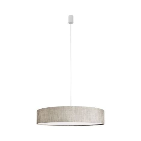 Suspension Nowodvorski Turda grise tissu Ø65 3xE27 LED