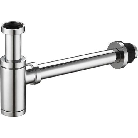 Siphon de lavabo universel design 100% métal chromé--TRIMEC