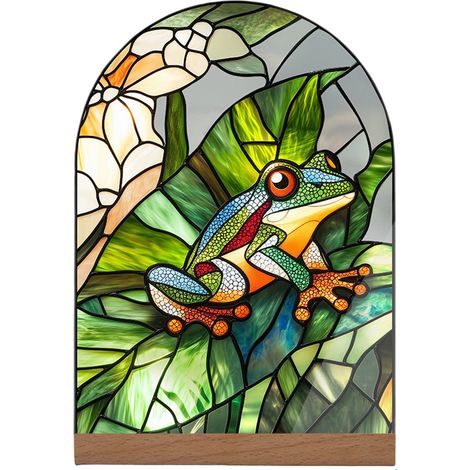 Décor Murale Acrylique 2D - Pièce Plate Minimaliste avec Socle - Pour Intérieur Moderne - Décoration Bureau Étagère Chambre - 1 Pièce (1/5)
