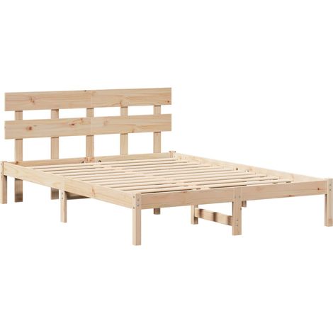 Maison Exclusive - Struttura del letto Marrone 160 x 200 cm Legno massello di pino