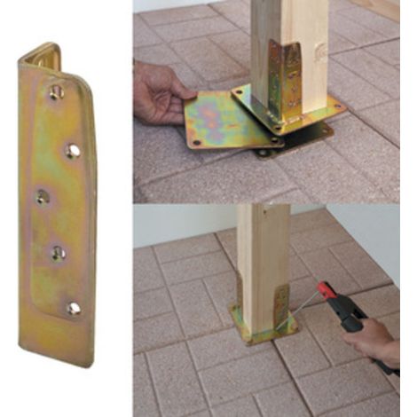 8 x PIASTRA 800/ALA P/SUPPORTO RINF ACC TROP 40X40X140MM