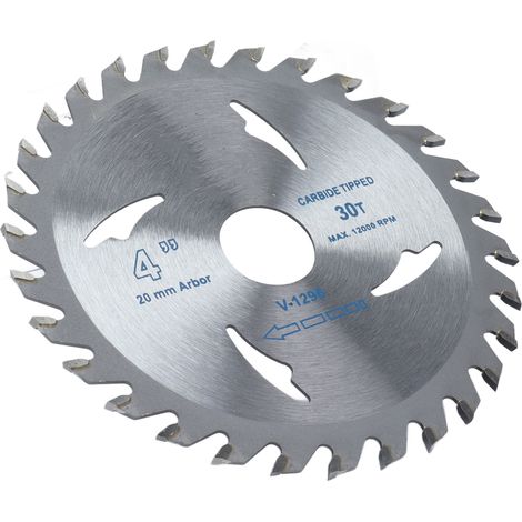 Scie circulaire carbure 30 dents 120 mm, lame bois avec rondelle, 20 mm alésage, 12000 tr/min, découpe précise (1/5)