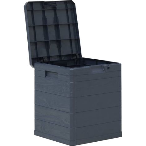 Cofre de almacenamiento para muebles de jardín 90 litros antracita 020013048
