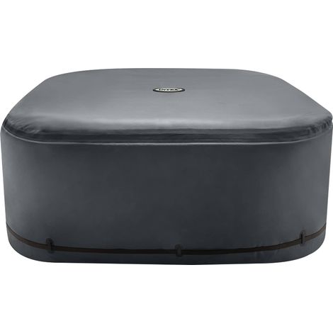 Spa Cover  Dark Grey 196 x 196 x 72 cm PVC and PU INTEX