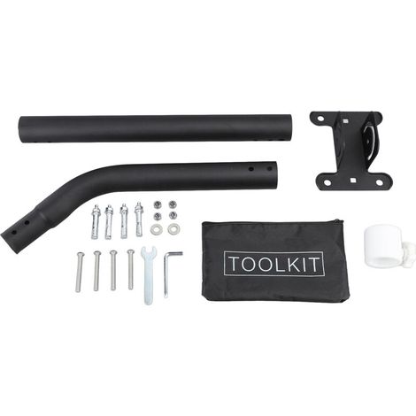 Kit de Montage Pivotant avec Mât en J pour Starlink - Réglable, pour Avant-toit, Mur ou Toit (1/5)