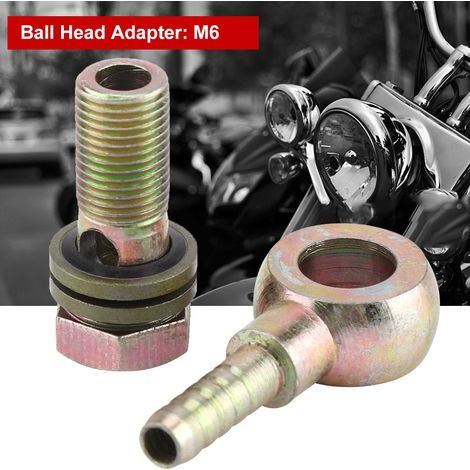Paire de bouchon de raccord pour refroidisseur d'huile M10 x 1.0 mm moto custom et adaptateur à tête sphérique M8 (1/5)