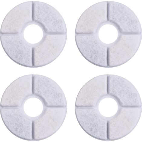 Lot de 4 filtres pour fontaine à eau pour chats (1,6 L, 2 L, 2,5 L), filtres de rechange pour fontaines à eau pour chiens et chats, filtres à charbon actif pour chats avec filtration à 4 couches, filt (1/5)