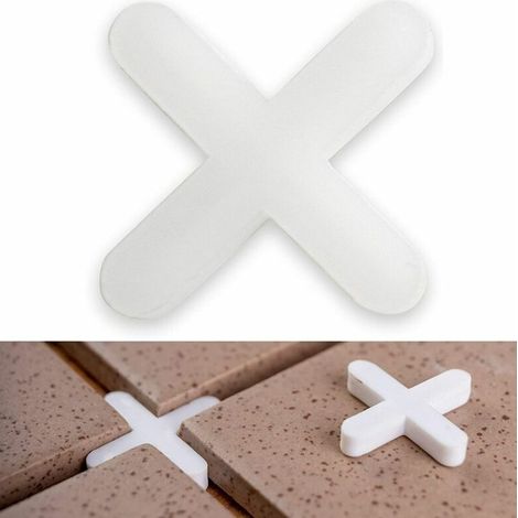 Tile spacers, 3mm thick, 1000pcs, Cross joints for even spacing when laying tiles (1/4)