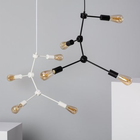 Lámpara Colgante de Metal Molecular Negro (1/5)