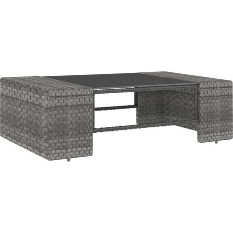 Maison Exclusive - 10-tlg. Garten-Lounge-Set Poly Rattan Grau