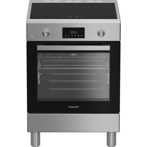 Hotpoint Ariston H6I8LMSAX cucina libera installazione inox, 60x60cm, piano induzione,forno elettrico ventilato, 73Lt, classe A. Tipo di prodotto: Cucina, Colore del prodotto: Acciai... - 869991716020