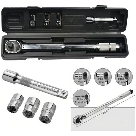 Llave dinamométrica micrométrica de 1/2 pulgada (25-250 ft-lb) (1/5)