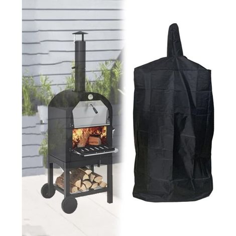 Housse de Four à Pizza, Housse de Protection imperméableen Tissu Oxford résistant au Charbon de Bois, Four à Pain, Barbecue (1/4)