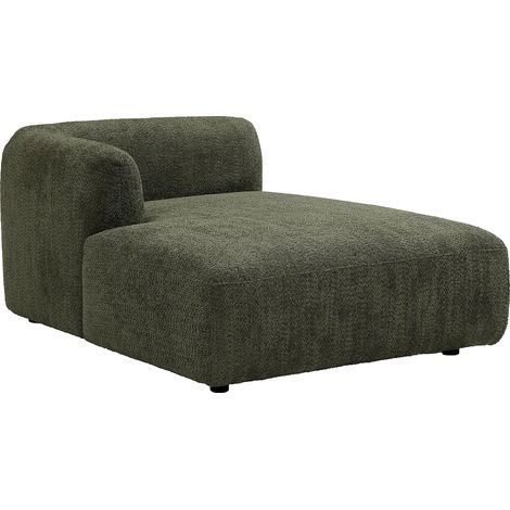 Chaise longue sinistra in tessuto bouclette verde - DANEPI (1/4)