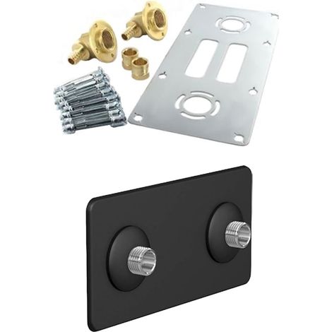 Watts – Kit Robifix + cache noir 150mm PER Ø12 – Raccord femelle 1/2'' (15/21) – Installation sur cloison BA13 – Pression max 10 bar
