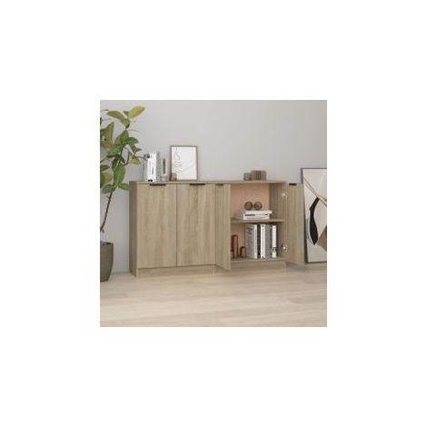 Buffets 2 pcs Chêne Sonoma 60x30x70 Bois d'ingénierie (1/5)