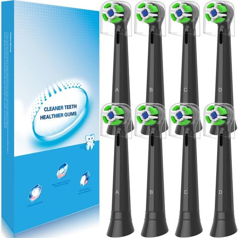 Brossette Compatible avec iO Brosse, Brossette de Rechange Pour iO 2 3 4 5 6 7 8 9 10 Brosse à Dents Electrique 8 Noir (1/5)