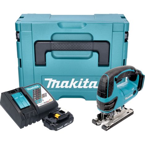 Sierra de calar a batería Makita DJV 180 RY1XJ 18 V 135 mm + 1 batería de 1,5 Ah + cargador + Makpac (1/5)