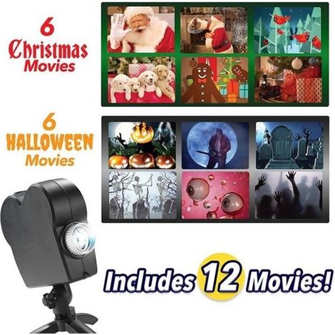 Holografischer Fensterprojektor - Halloween und Weihnachten