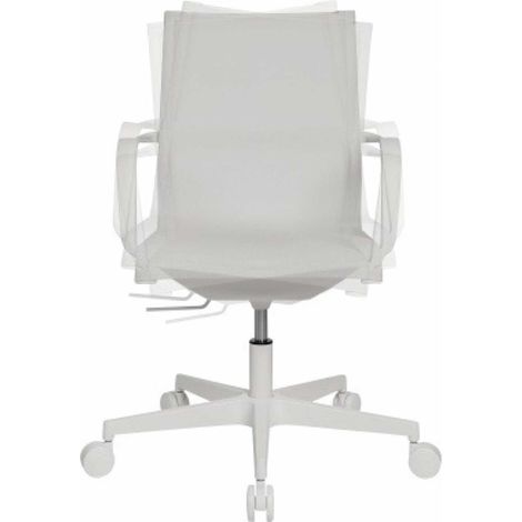 TOPSTAR Bürodrehstuhl TOPSTAR SITNESS® Life 40 44-57cm Rolle hart gebremst (für Teppichboden)Polyamid weiß (1/5)