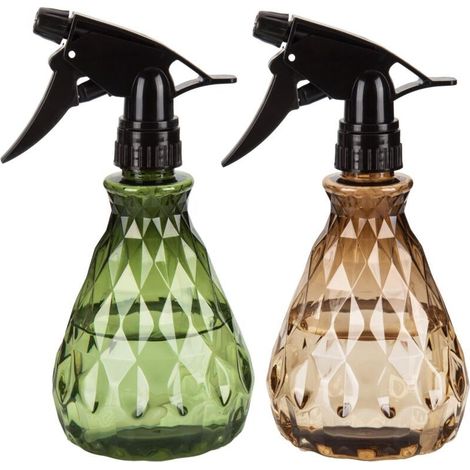 500ml Refillable Empty Spray Bottles, Empty Plastic Water Bottles, Spray Bottle, Garden Plant Spray Bottle, Cleaning (Brown and Green) (1/5)