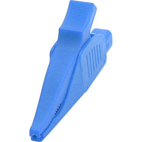 Pince de test électrique en laiton avec isolation de courant et revêtement PA, 4 mm (0,2 po), type de sécurité, pour batterie de voiture 32 A/1000 V, bleu (1/5)