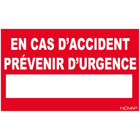 Panneau En cas d'accident prévenir ... - Rigide 330x200mm - 4160658