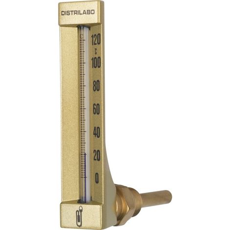 Thermomètre coudé boîtier aluminium pour chauffage - 63 mm - Distrilabo (1/4)