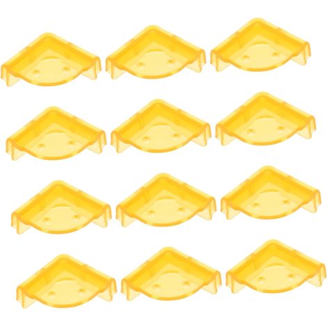 12 protège-coins pour meubles PVC jaune pour coins pointus (1/5)