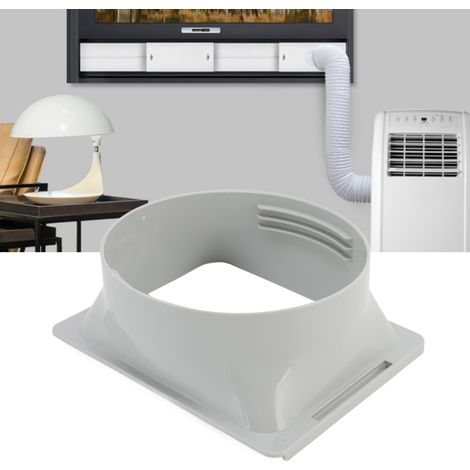 Conector de manguera de aire acondicionado con soporte cuadrado, rosca en sentido horario/antihorario, conector de tubo de 15 cm (5,9 pulgadas) de diámetro para uso doméstico. (1/5)