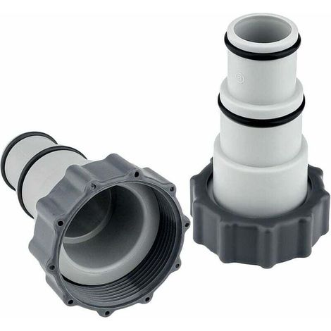 Poolschlauchadapter, 2-teiliger Poolschlauchadapter A für 32–38 mm Pools für Pumpen und Poolzubehör mit Gewinde und Dichtungsring