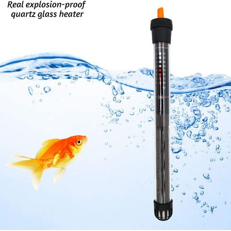 Calentador de acuario de 50 W, calentamiento automático y constante, tubo de vidrio resistente, para estanques de agua dulce y salada. (1/5)