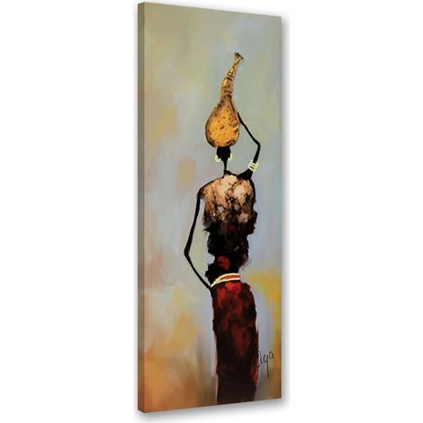 Tableau sur toile Femme africaine 30x90 (1/5)