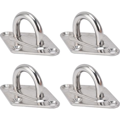 Lot de 4 Crochets Plafond Œil Rhombus Acier Inoxydable 304, Support Mural Renforcé pour Hamac, Fixation Résistante (1/5)