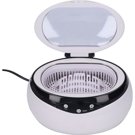 Nettoyeur ultrasonique portable à faible bruit, 40 kHz, capacité de 650 ml, pour lunettes, bijoux, prothèses dentaires et montres (norme européenne AC200-240V 50Hz) (1/5)