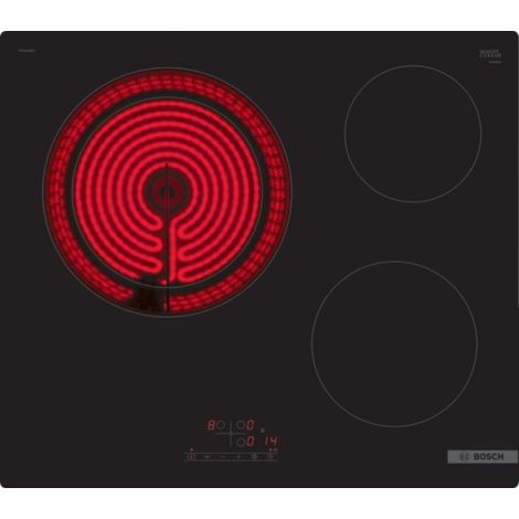 piano cottura in vetroceramica 60 cm 3 fuochi 5700 W nero - PKK611BB8E - Bosch